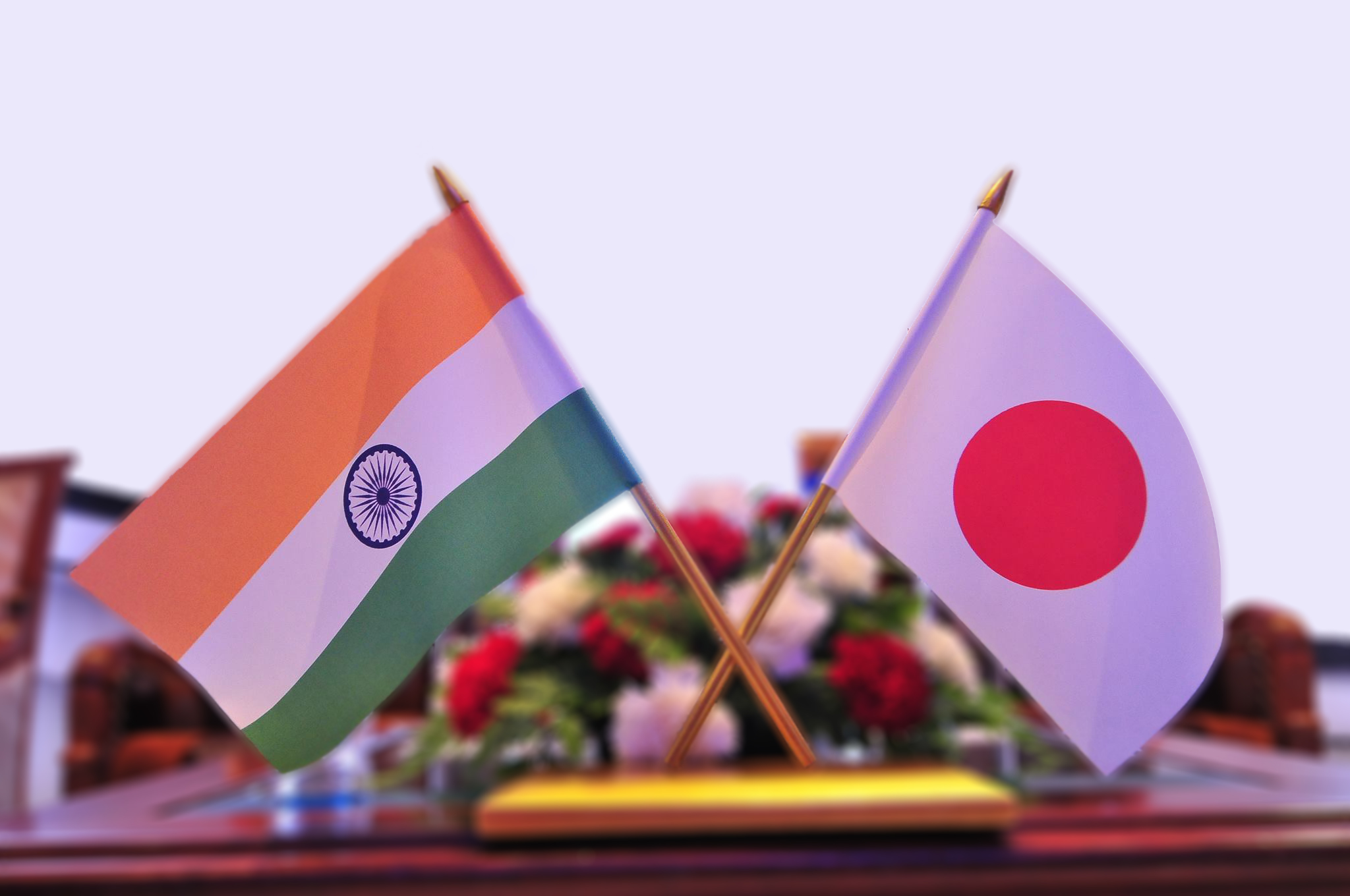 Home Slider Image - Flags of India and Japan